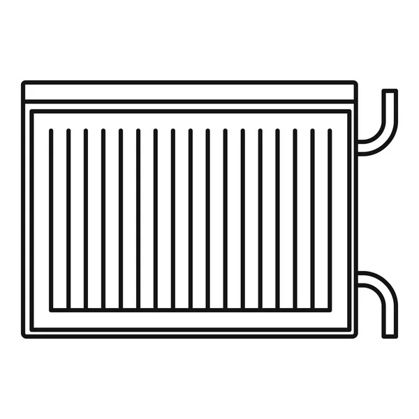 Moderna icona del radiatore, stile contorno — Vettoriale Stock