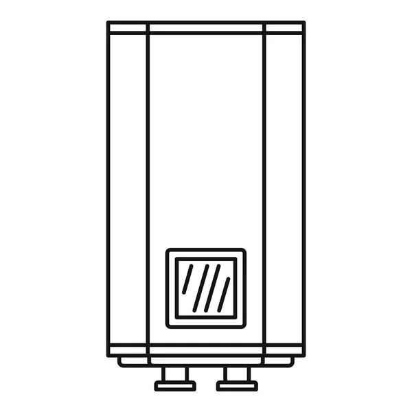 Icône de chaudière au gaz naturel, style contour — Image vectorielle