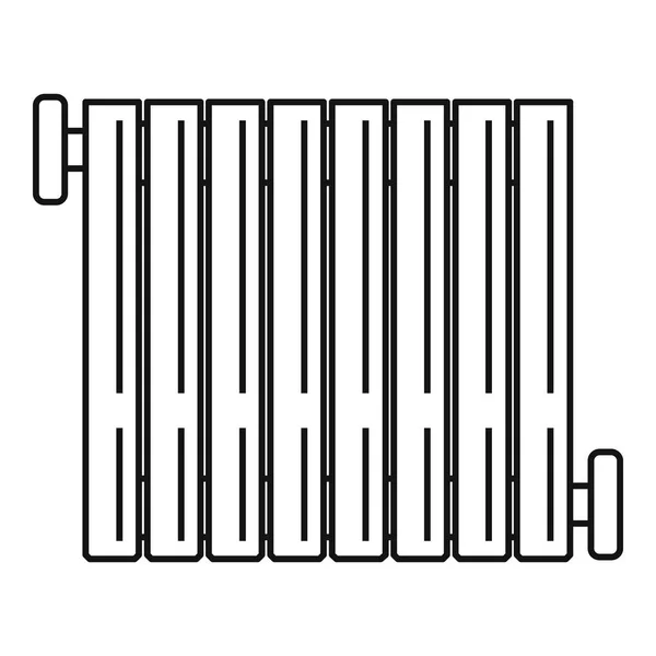 Icono del radiador, estilo de contorno — Archivo Imágenes Vectoriales