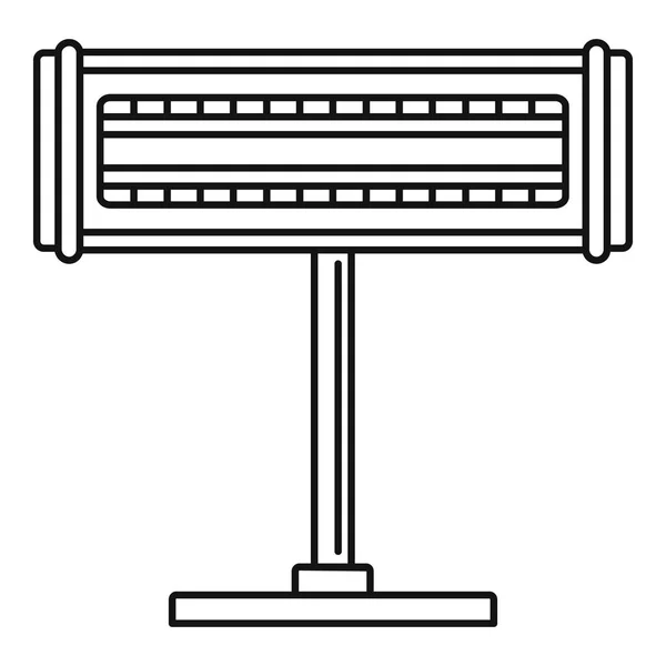 Ev ısıtıcı stand simgesi, anahat stili — Stok Vektör