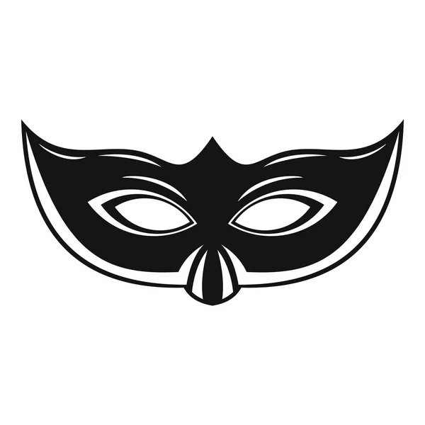 Elegantní karnevalové masky ikonu, jednoduchý styl — Stockový vektor