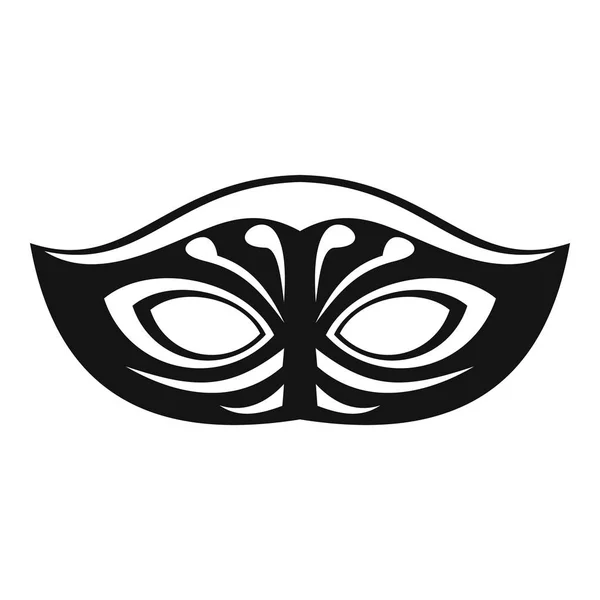 Ícone de máscara festiva, estilo simples — Vetor de Stock