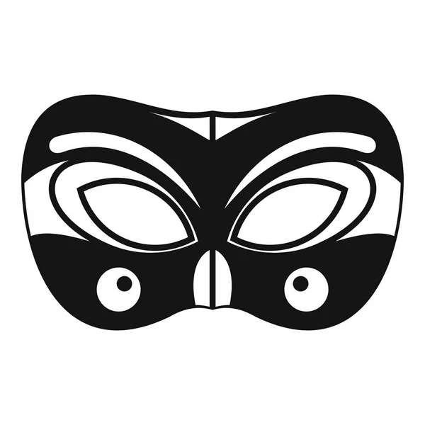 Ogen carnaval masker pictogram, eenvoudige stijl — Stockvector