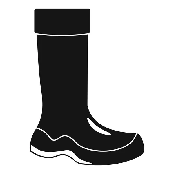 Botas de goma icono, estilo simple — Vector de stock