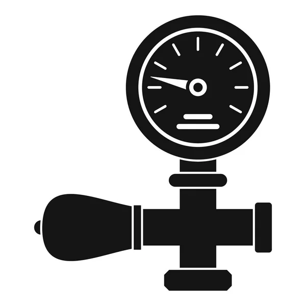 Welding gas pressure monitor icon, simple style — Stock Vector