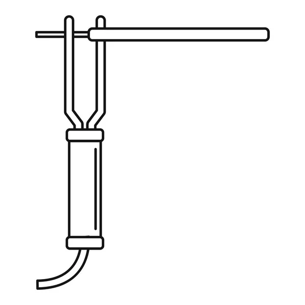 Icône d'électrode de soudage, style contour — Image vectorielle