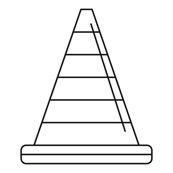 Vägkon ikon, kontur stil — Stock vektor