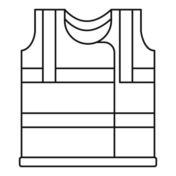 Ikone der Arbeitsweste, Umrissstil — Stockvektor