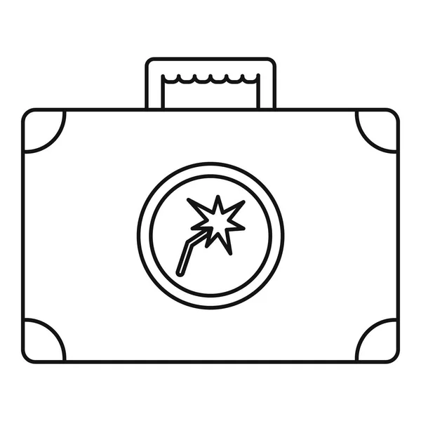 Icono de bolsa de soldadura, estilo de contorno — Archivo Imágenes Vectoriales