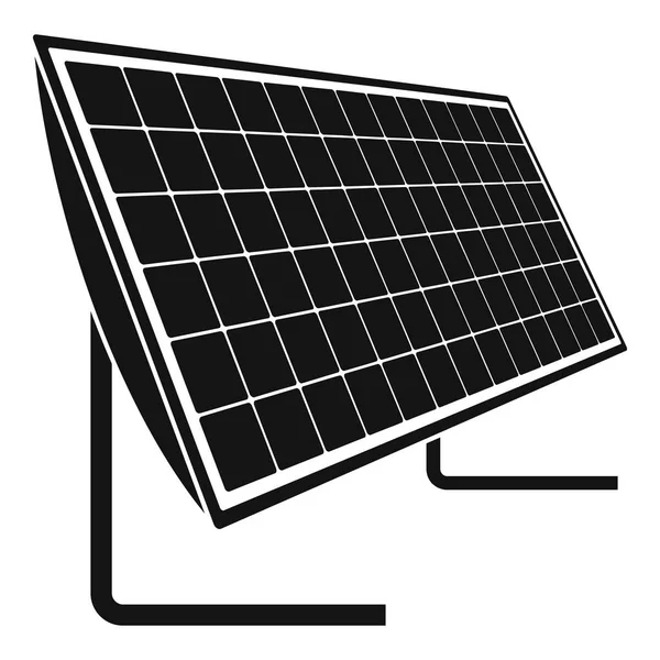 태양 전지 패널 배터리 아이콘, 간단한 스타일 — 스톡 벡터