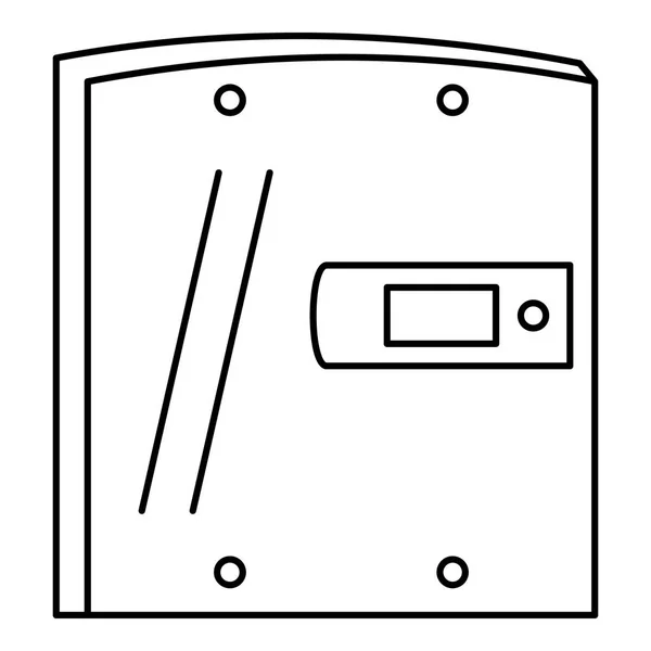Ikone der elektrischen Tür, Umrissstil — Stockvektor