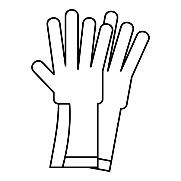 Reber gloves icon, outline style — стоковый вектор