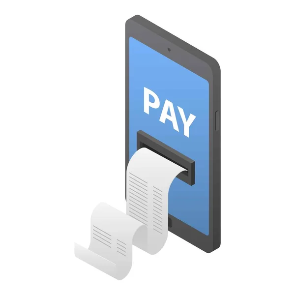 Icona mobile pay, stile isometrico — Vettoriale Stock
