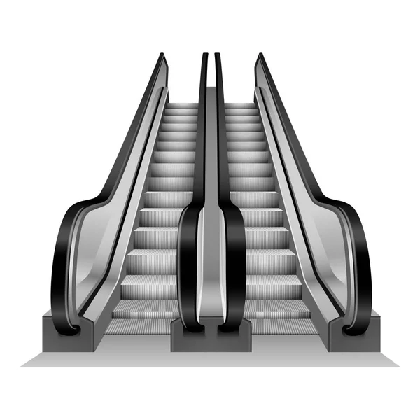 Escalier escalator maquette, style réaliste — Image vectorielle