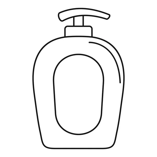Soap gel dispenser icon, outline style — Stock Vector