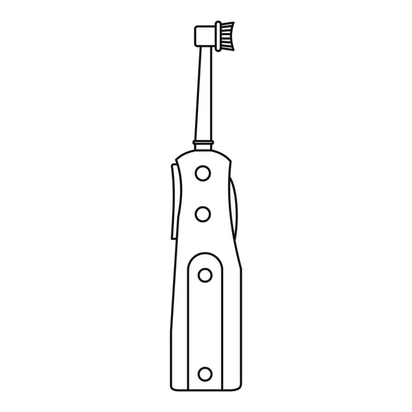 电动牙刷图标,轮廓样式 — 图库矢量图片