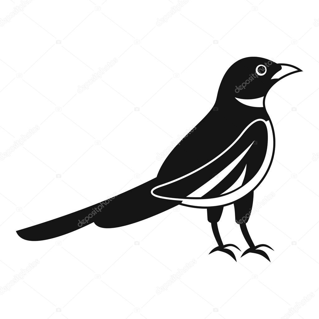 Native magpie icon, simple style
