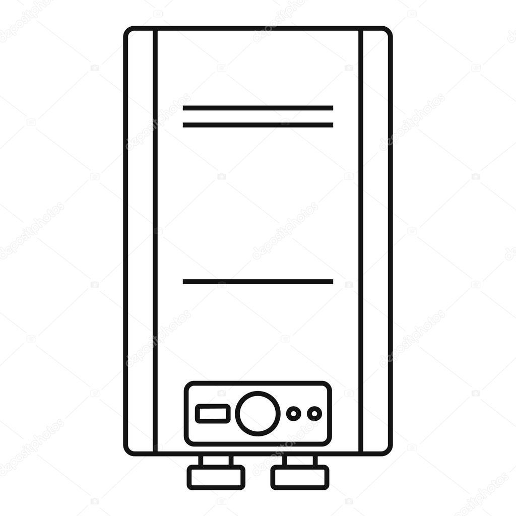 Steam boiler icon, outline style