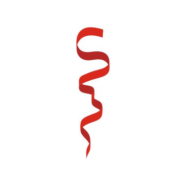 Xmas serpentine icon, flat style clipart