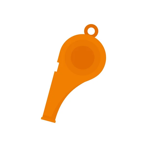 Orangefarbenes Pfeifsymbol, flacher Stil — Stockvektor