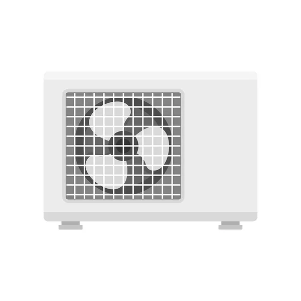 Иконка вентилятора наружного кондиционера, плоский стиль — стоковый вектор