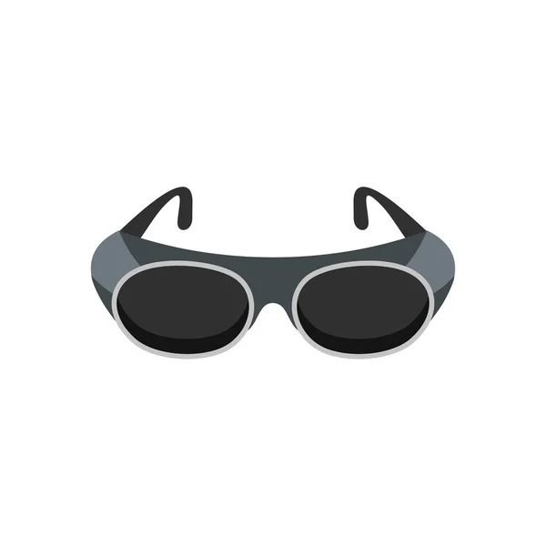 Icono de gafas de soldadura, estilo plano — Vector de stock