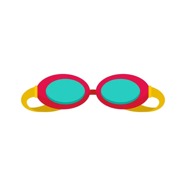 Icono de gafas de baño, estilo plano — Archivo Imágenes Vectoriales