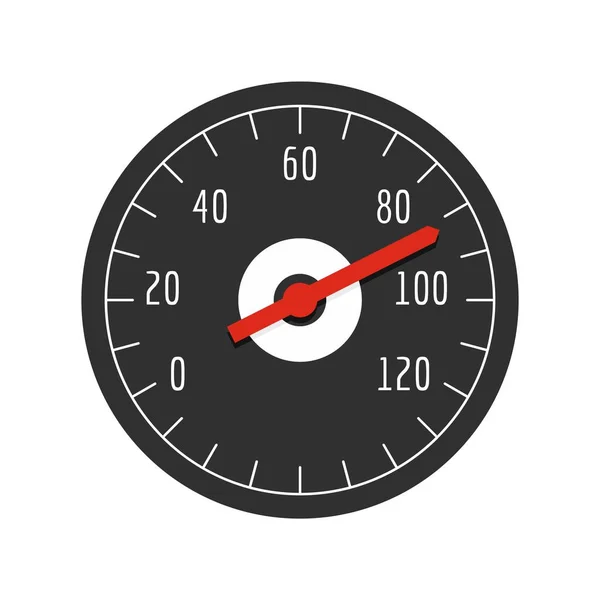自転車スピード メーター アイコン 白で隔離 Web の自転車速度計ベクトル アイコンのフラットの図 — ストックベクタ