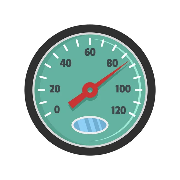 Automatische snelheidsmeter pictogram, vlakke stijl — Stockvector