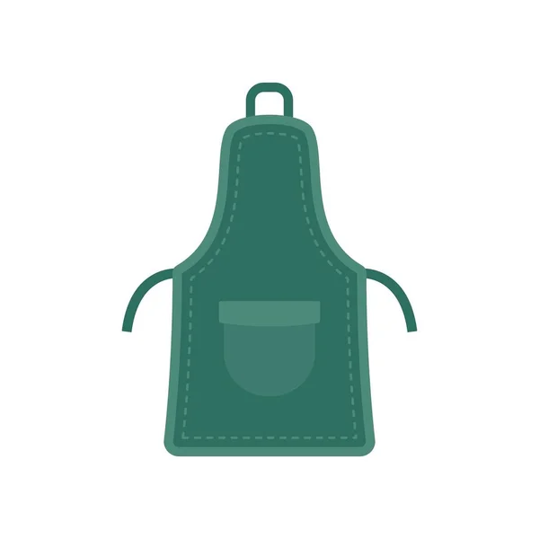 Textile apron icon, flat style — Stock Vector