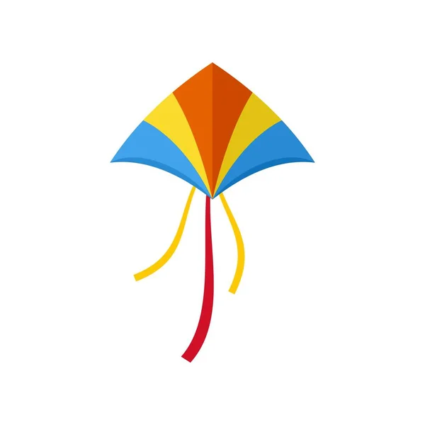 Nieuwe kite pictogram, vlakke stijl — Stockvector