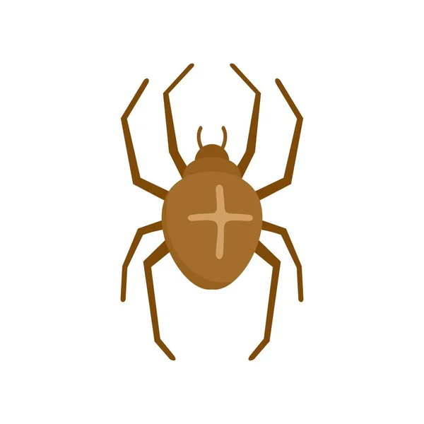 Icône d'araignée croix, style plat — Image vectorielle