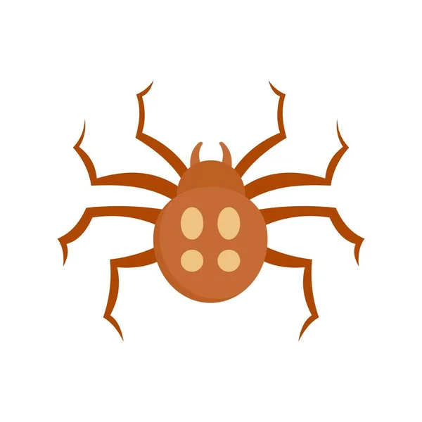 Garden spider icon, flat style — Stock Vector