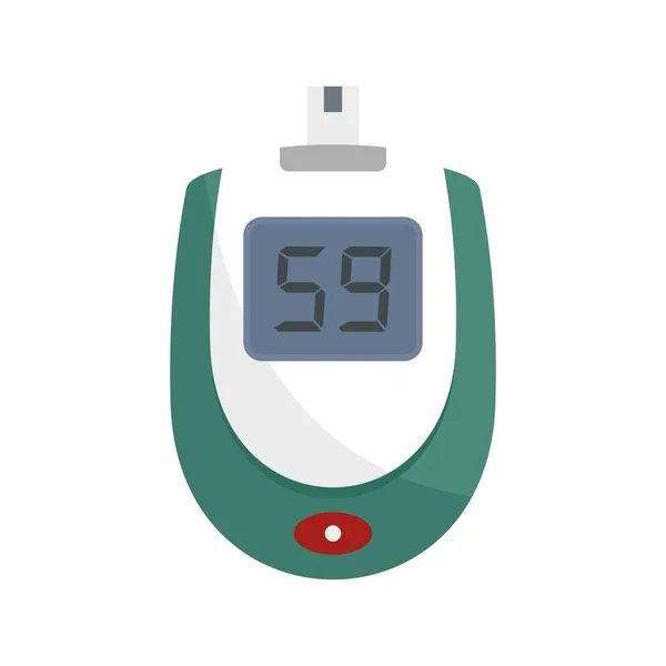 Blood glucose level icon, flat style — Stock Vector