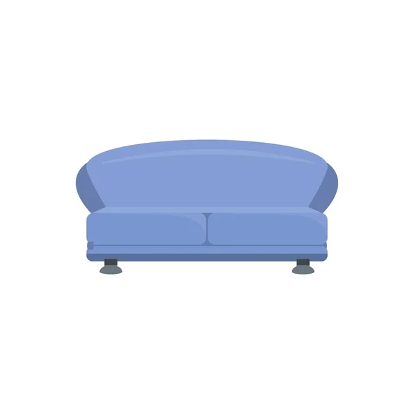 Овальный диван икона, плоский стиль — стоковый вектор