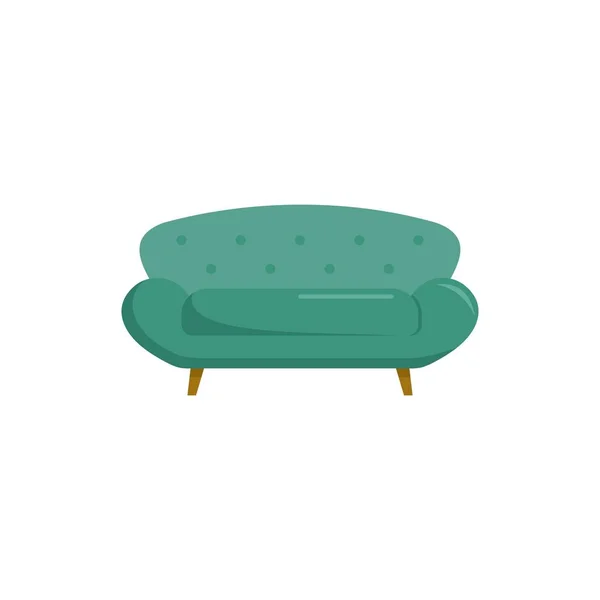 Sette диван икона, плоский стиль — стоковый вектор