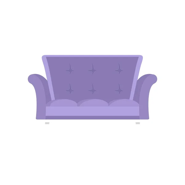 Cabriole sofa icon, flat style — Stock Vector