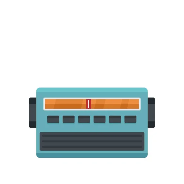 Иконка синий fm радио, плоский стиль — стоковый вектор