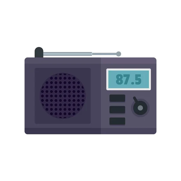 Icône de la radio moderne, style plat — Image vectorielle