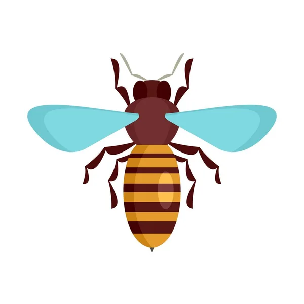 Bee Insecten Pictogram Vlakke Afbeelding Van Bee Insect Vector Pictogram — Stockvector