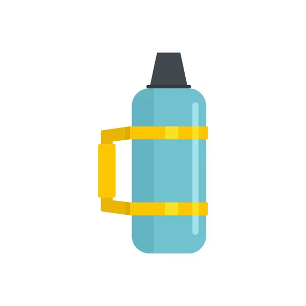 Icono de la botella de termo, estilo plano — Vector de stock