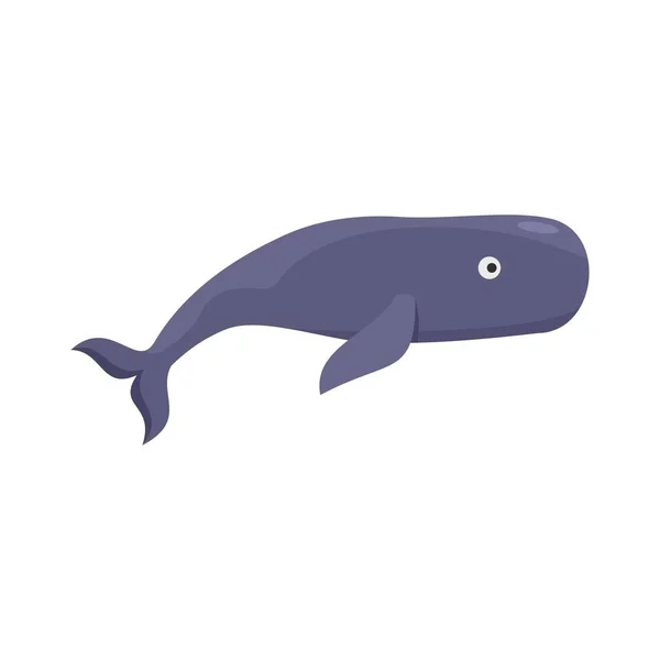 Ícone de baleia franca, estilo plano — Vetor de Stock
