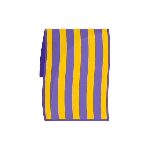 Icono de toalla de playa, estilo plano — Vector de stock
