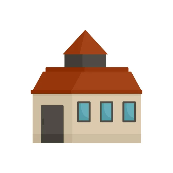 Farm house icon, flat style — Stock Vector