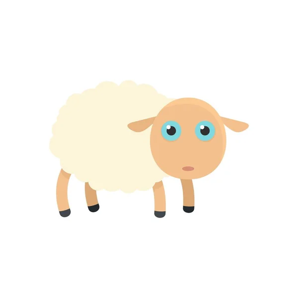 Ícone de ovelha bonita, estilo plano —  Vetores de Stock