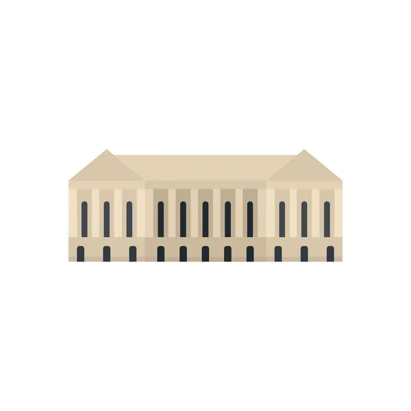 Parlament épületének ikonja, lapos stílusban — Stock Vector