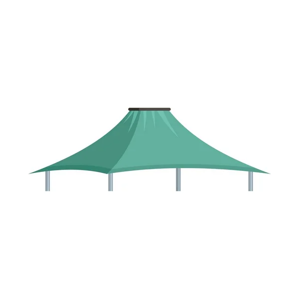 Ícone de tenda de hortelã, estilo plano — Vetor de Stock