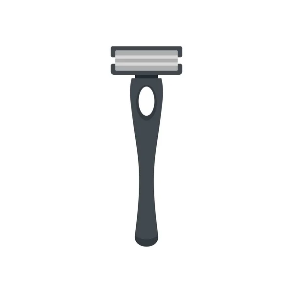 Svart man razor ikon, platt stil — Stock vektor