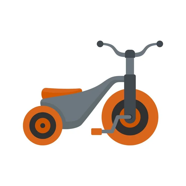 Ícone de triciclo menino, estilo plano —  Vetores de Stock