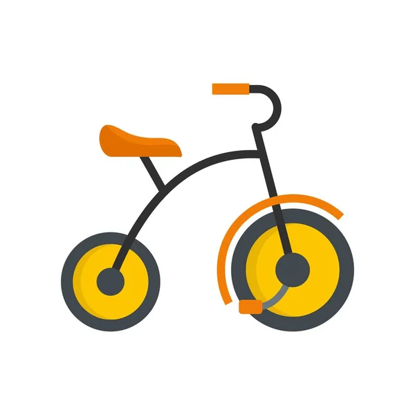 Pequeno ícone triciclo, estilo plano — Vetor de Stock